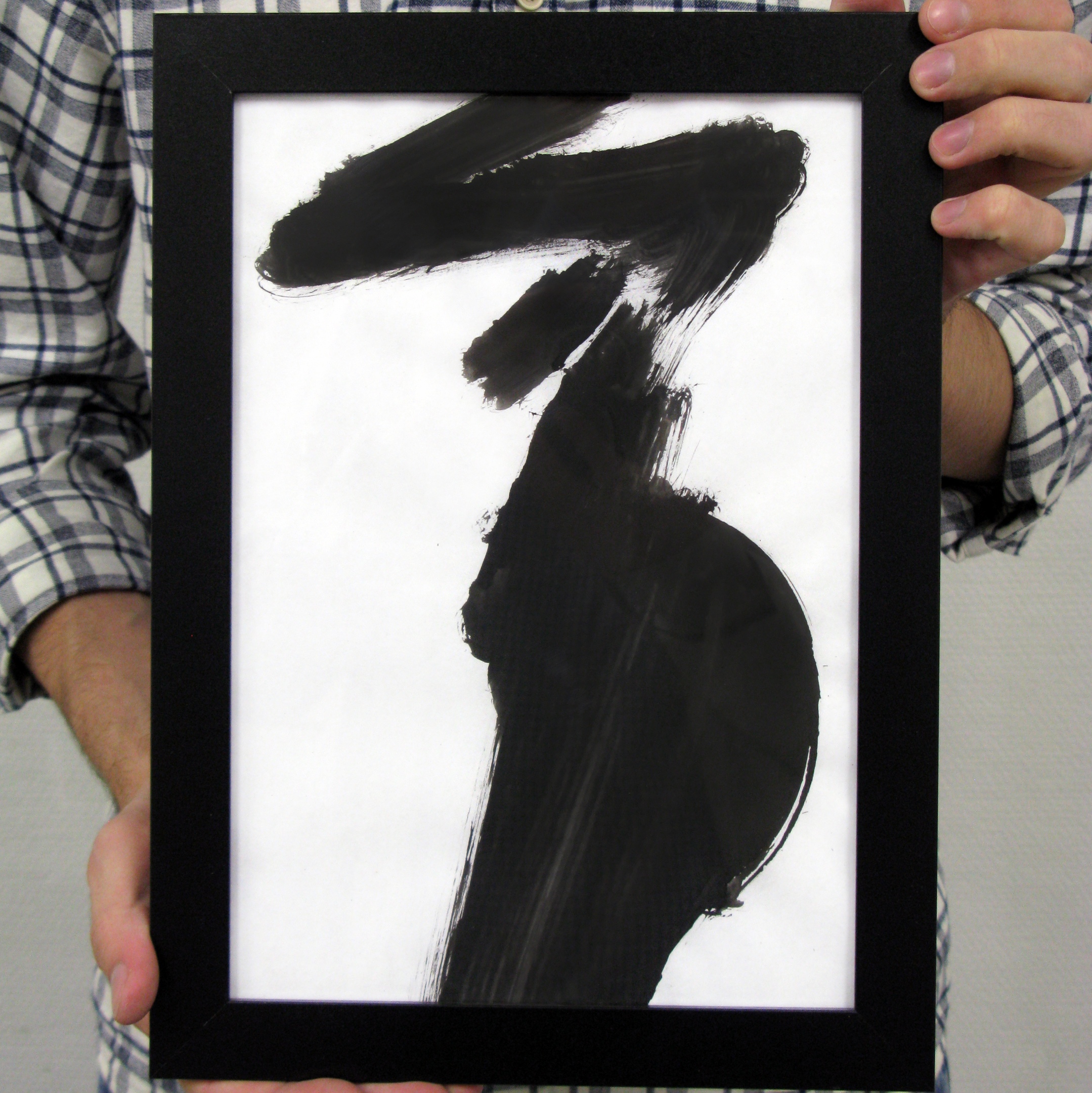 contemporary art black figure by andrew gangan